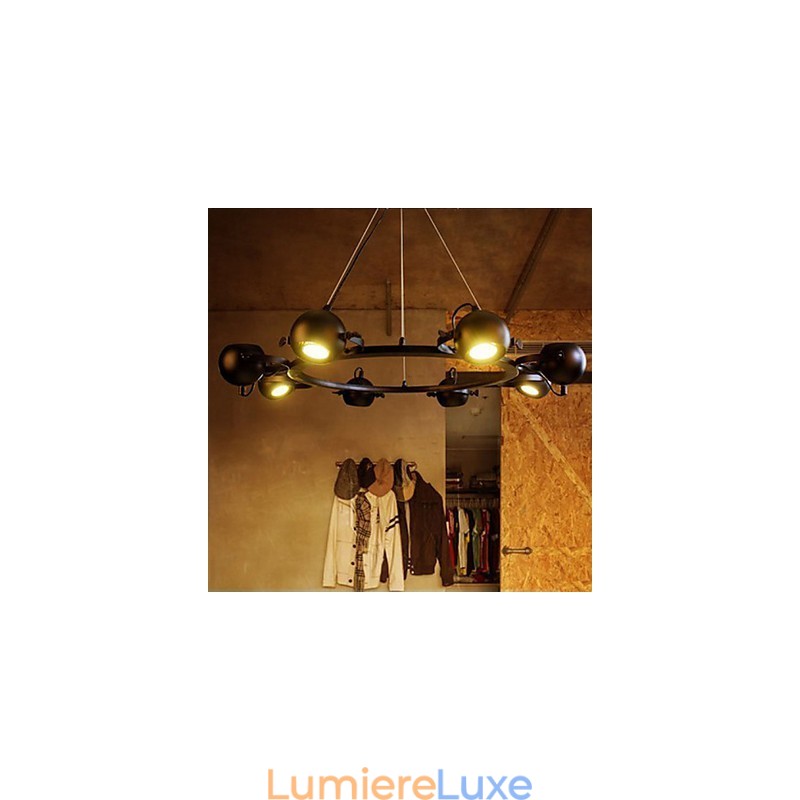 Lustre vintage en fer, style industriel créatif