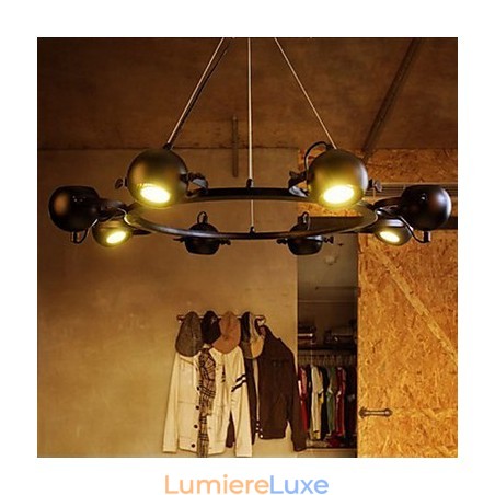 Lustre vintage en fer, style industriel créatif Lustre vintage en fer, style industriel créatif