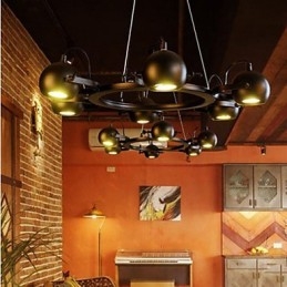 Lustre vintage en fer, style industriel créatif