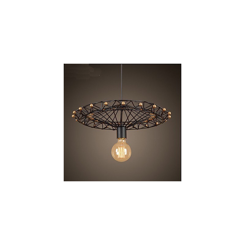Lustre à grande roue de l'industrie du fer de campagne américaine