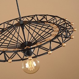 Lustre à grande roue de l'industrie du fer de campagne américaine