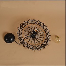 Lustre à grande roue de l'industrie du fer de campagne américaine