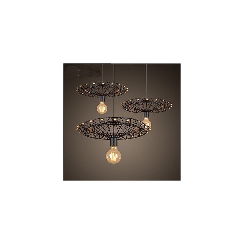 Lustre à grande roue de l'industrie du fer de campagne américaine