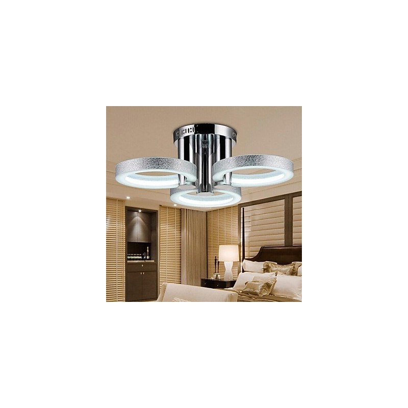 Lustre Moderne Argenté 3 Lumières