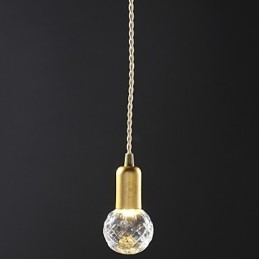 Suspension moderne contemporaine en métal doré de style mini vintage