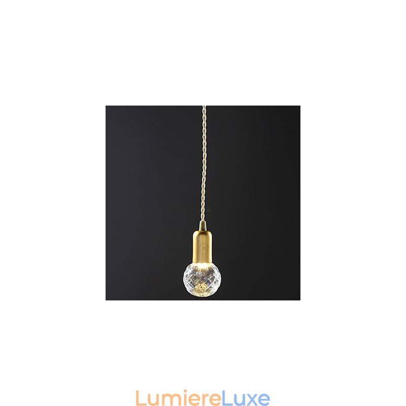 Suspension moderne contemporaine en métal doré de style mini vintage