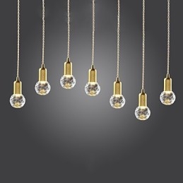 Suspension moderne contemporaine en métal doré de style mini vintage