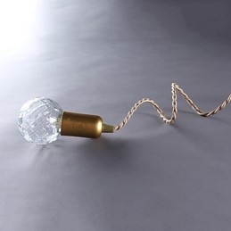 Suspension moderne contemporaine en métal doré de style mini vintage