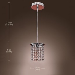 Suspension moderne contemporaine en cristal galvanisé de style mini