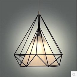 Pendentif simple à tête unique en diamant style rétro américain