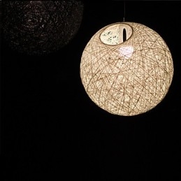 Lampe suspendue sphérique contemporaine et contractée en forme de boule de chanvre