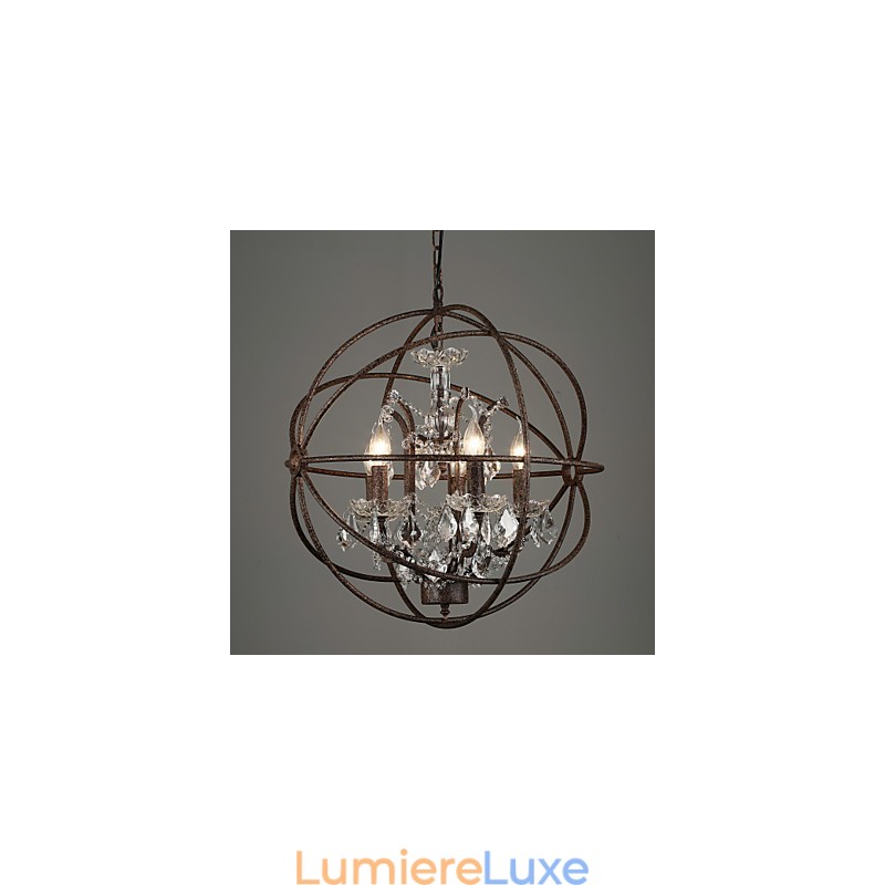 Lustre Cristal Traditionnel Classique Métal