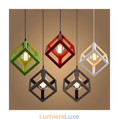 Lustre en fer forgé style cage à oiseaux de style rétro américain Lustre en fer forgé style cage à oiseaux de style rétro américain