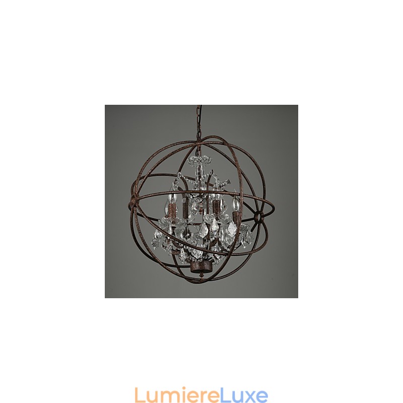 Lustre Cristal Traditionnel Classique Métal
