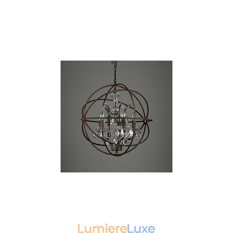 Lustre Cristal Traditionnel Classique Métal