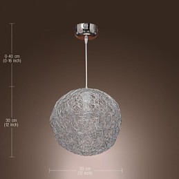 Suspension moderne contemporaine en chrome de style mini globe