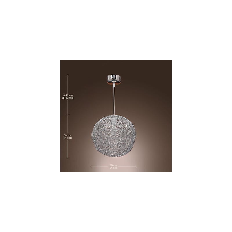 Suspension moderne contemporaine en chrome de style mini globe