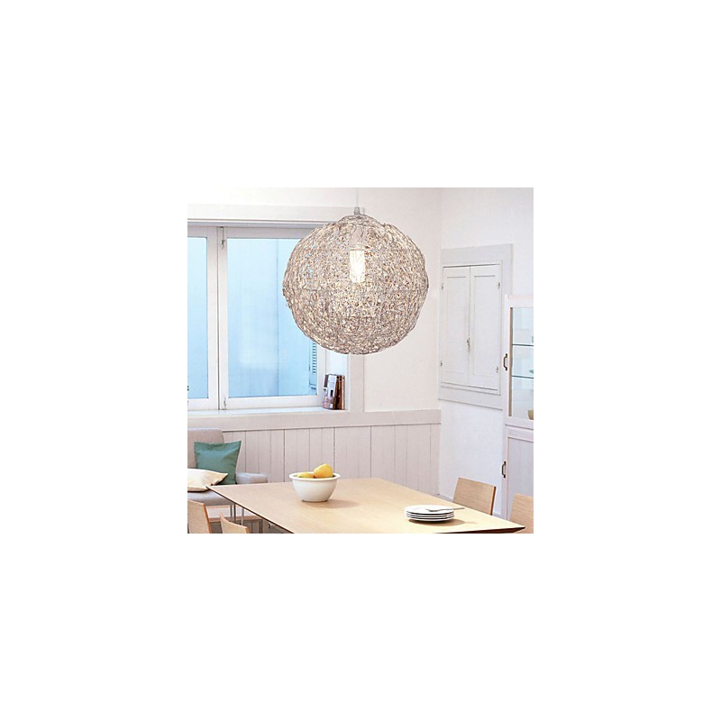 Suspension moderne contemporaine en chrome de style mini globe