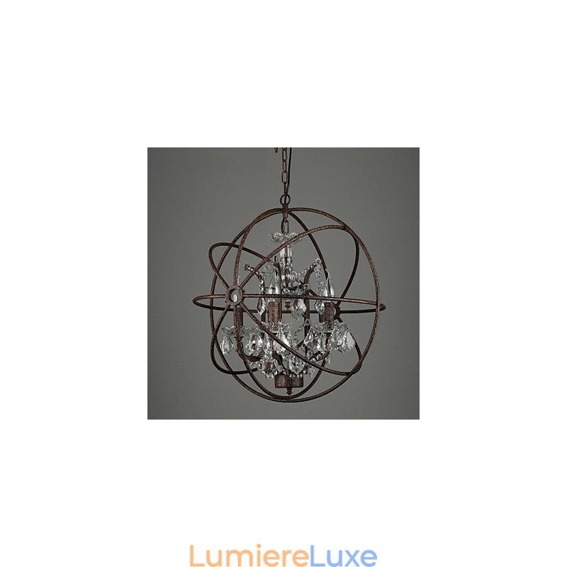 Lustre Cristal Traditionnel Classique Métal