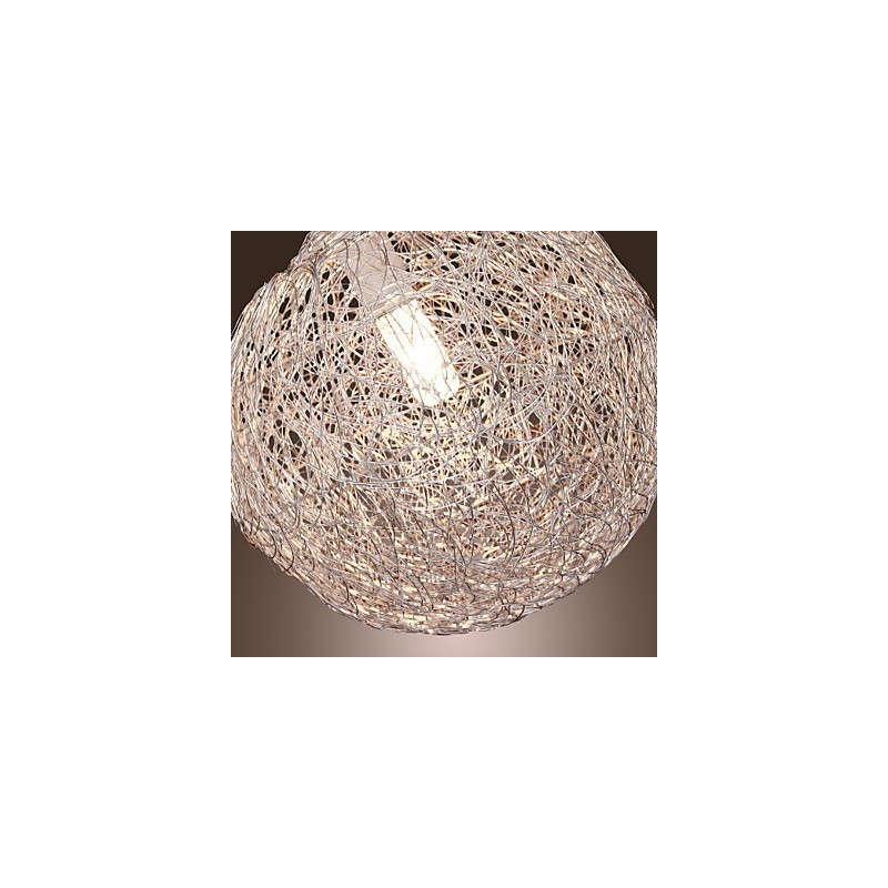 Suspension moderne contemporaine en chrome de style mini globe