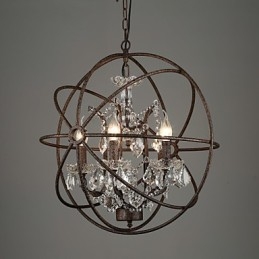 Lustre Cristal Traditionnel Classique Métal