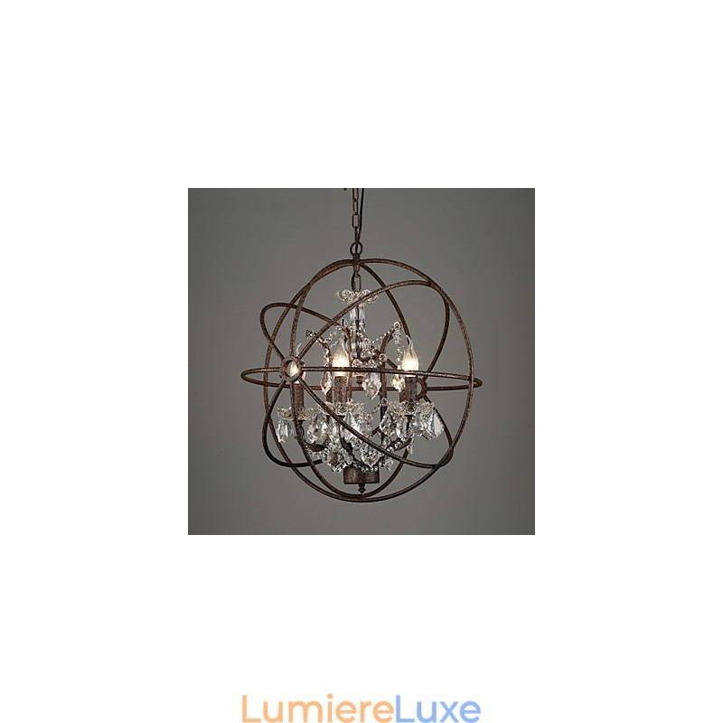 Lustre Cristal Traditionnel Classique Métal