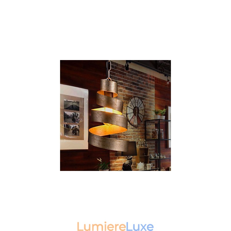 Lampe en fer rétro Lustre de style industriel minimaliste moderne