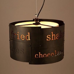 Lampe suspendue en tissu LOFT moderne et tendance, style nordique, luminaire créatif pour café, diamètre 35 cm