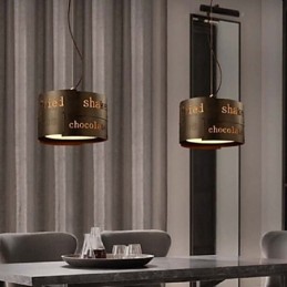 Lampe suspendue en tissu LOFT moderne et tendance, style nordique, luminaire créatif pour café, diamètre 35 cm