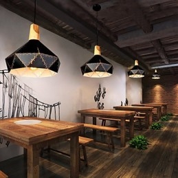 Plafonniers rétro classiques en métal, lampes suspendues simples, lampe suspendue de café