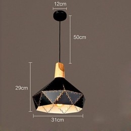 Plafonniers rétro classiques en métal, lampes suspendues simples, lampe suspendue de café