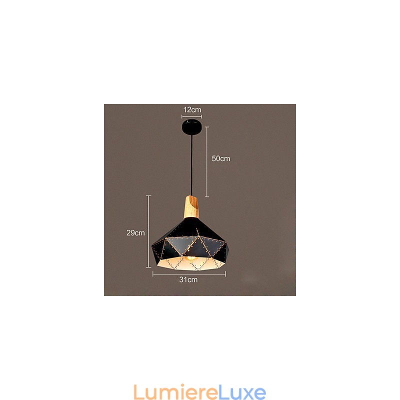 Plafonniers rétro classiques en métal, lampes suspendues simples, lampe suspendue de café