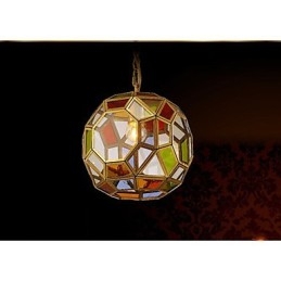 Lampe de porche, lampe de balcon, petit lustre exotique en cuivre