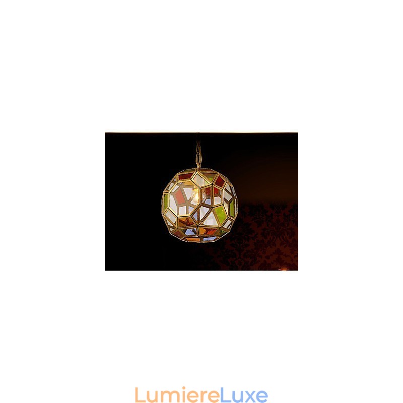 Lampe de porche, lampe de balcon, petit lustre exotique en cuivre