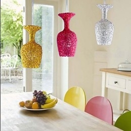 Lustre en aluminium tissé avec trois lampes frontales Apple