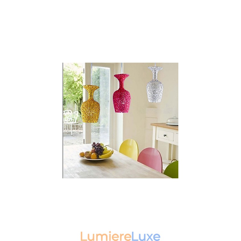 Lustre en aluminium tissé avec trois lampes frontales Apple