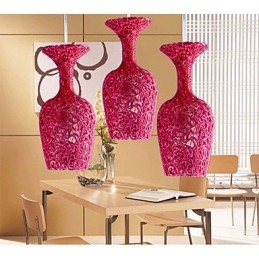 Lustre en aluminium tissé avec trois lampes frontales Apple
