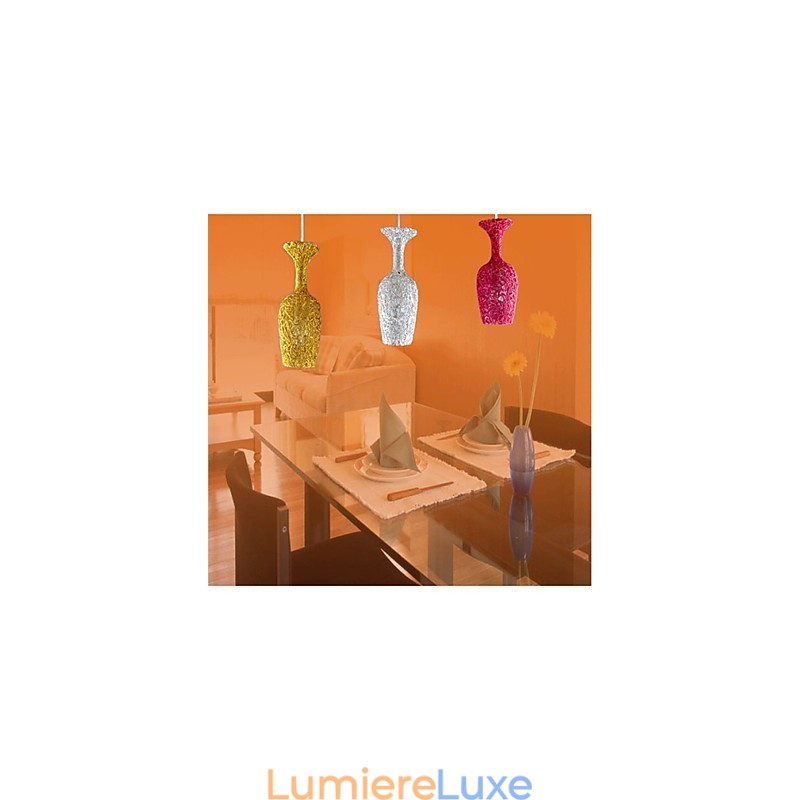 Lustre en aluminium tissé avec trois lampes frontales Apple