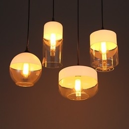 Lustre en verre et fer forgé de la boutique d'escaliers créative nordique
