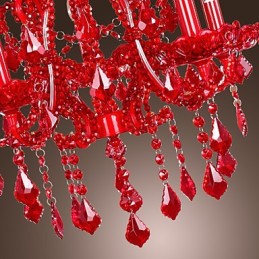 Lustre moderne contemporain en cristal et métal chromé