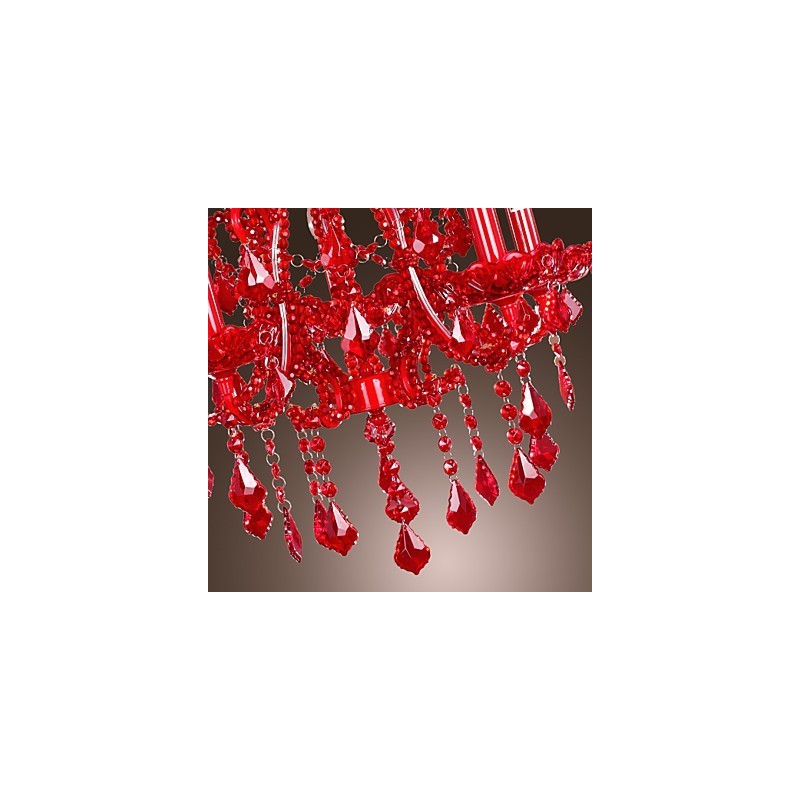 Lustre moderne contemporain en cristal et métal chromé