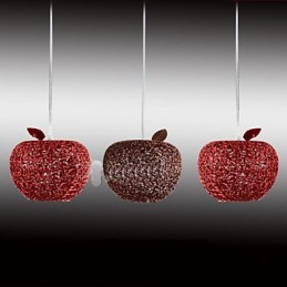 Lustre en aluminium tissé avec trois lampes frontales Apple