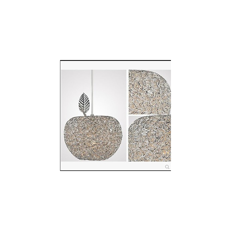 Lustre en aluminium tissé avec trois lampes frontales Apple
