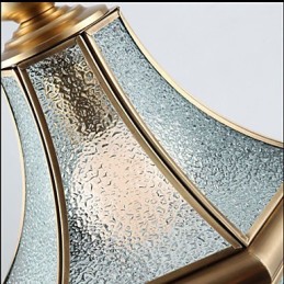 Suspension Country américaine de petite taille, tout en cuivre et verre simple