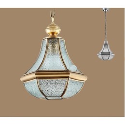 Suspension Country américaine de petite taille, tout en cuivre et verre simple