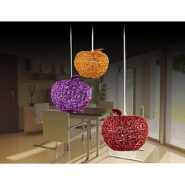 Lustre en aluminium tissé avec lampe à trois têtes Apple A