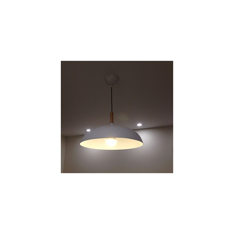Lampe suspendue rétro en bois et métal pour café