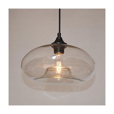 Suspension moderne à 1 lumière avec abat-jour transparent Suspension moderne à 1 lumière avec abat-jour transparent