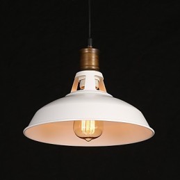 Lampe suspendue creuse en fer forgé à tête unique, style campagnard américain