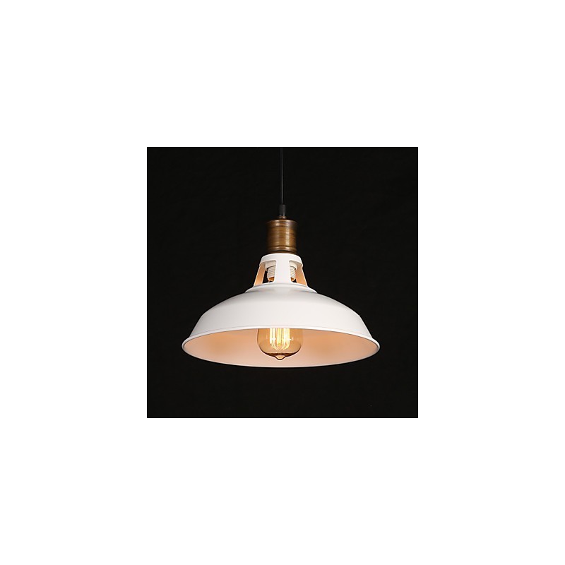 Lampe suspendue creuse en fer forgé à tête unique, style campagnard américain